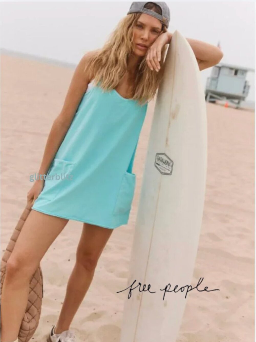 Free People Hot Shot Mini Dress 🩵 Light Turquoise
